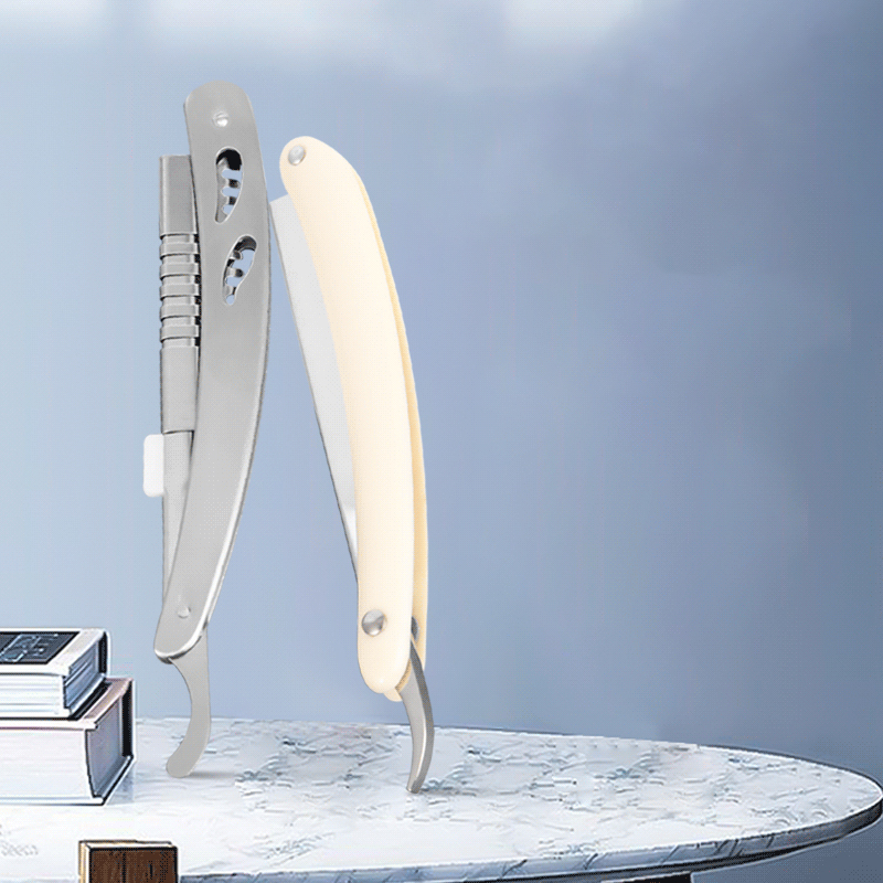 내구성이 뛰어난 스테인레스 스틸 골판지 직선형 면도기 손잡이