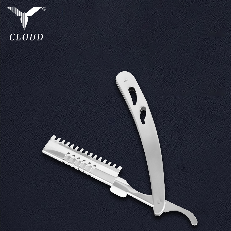 내구성이 뛰어난 스테인레스 스틸 골판지 직선형 면도기 손잡이