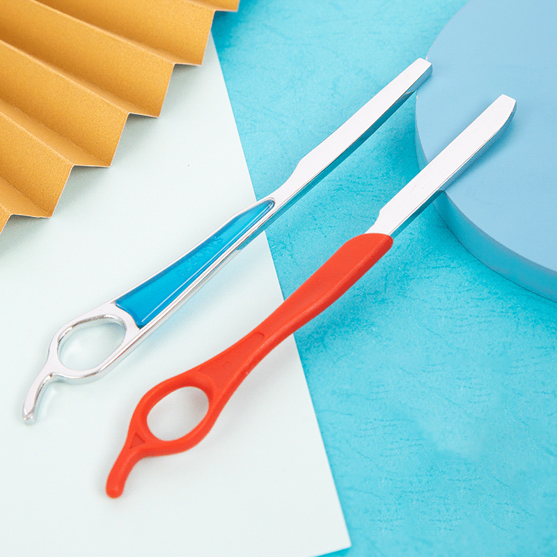 헤어 커팅 면도기 스테인레스 스틸 일자 면도기 (플라스틱 손잡이)